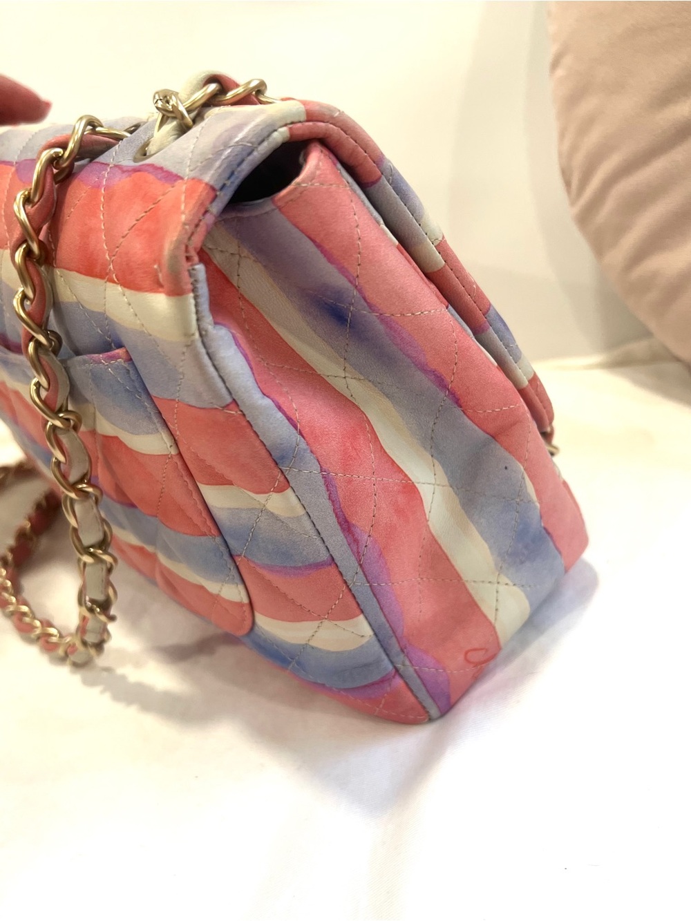 Collector‼️ Chanel Classic Jumbo Watercolor Single Flap Bag - Picture 3 of 15